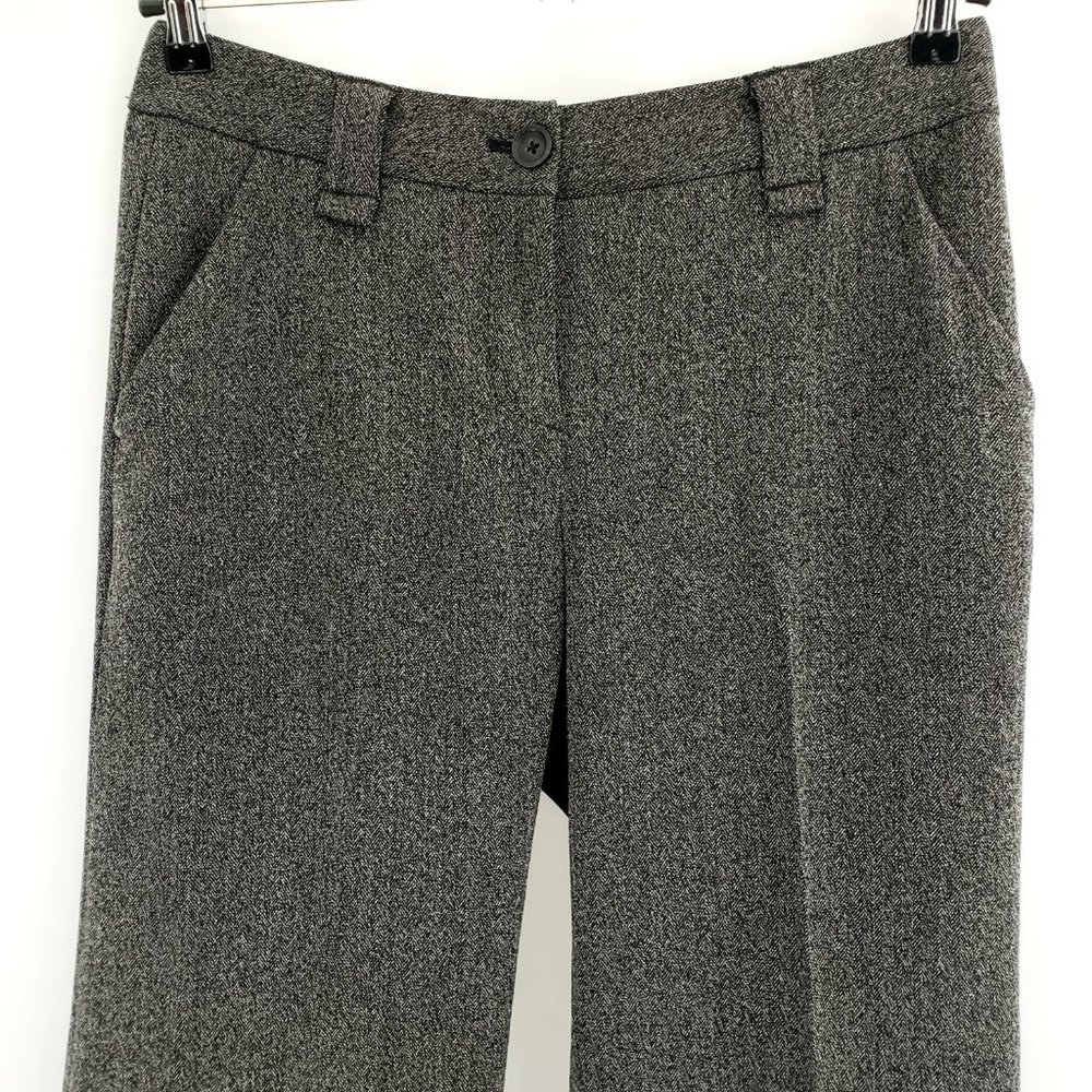 CAbi Wide Leg Trouser Herringbone 29" Inseam Sz 8
